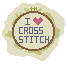 I Love cross stitch gif